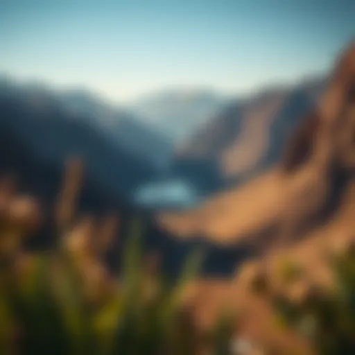 Scenic view of Hatta's mountains and valleys