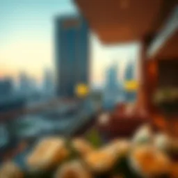 Luxurious hotel apartment view in Dubai