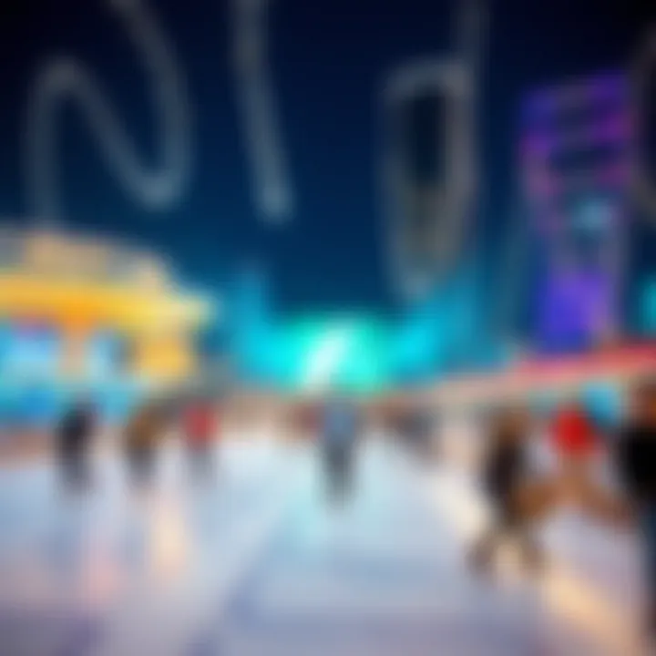 An artistic representation of the ice rink's influence on Dubai’s cultural and leisure scene