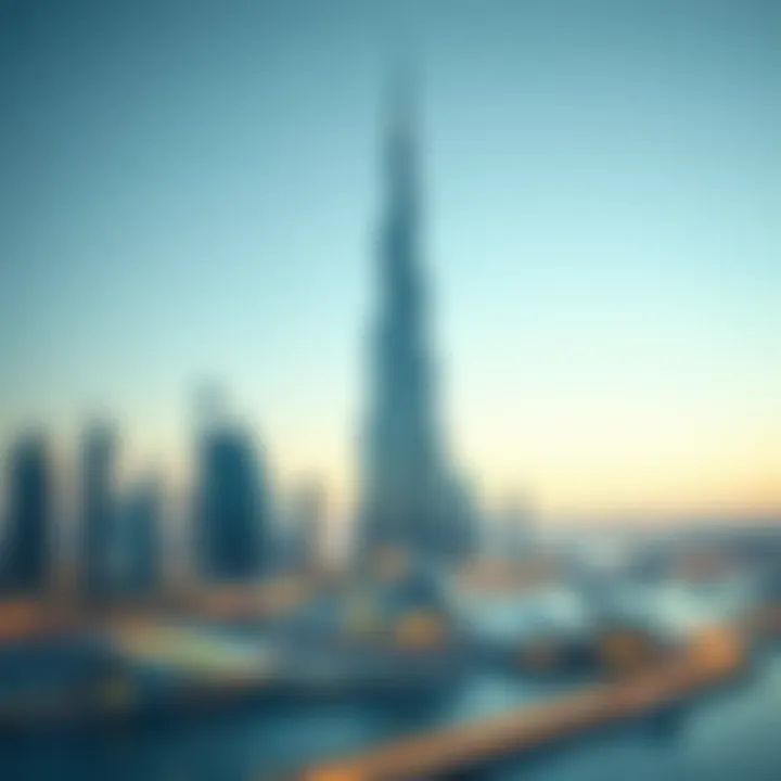 Abu Dhabi Skyline and Capital Gate Panoramic skyline of Abu Dhabi highlighting Capital Gate