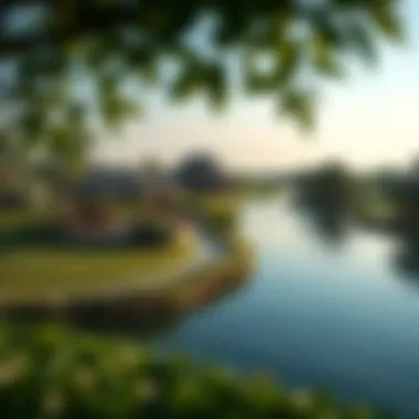 Lush Landscapes of Jumeirah Islands Lush green landscapes and water features of Jumeirah Islands