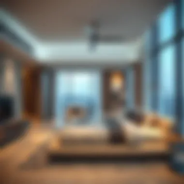 Contemporary living space in JVC showcasing modern design elements