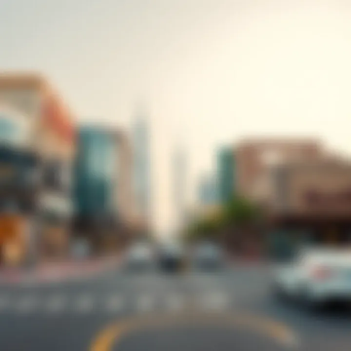 Commercial establishments and shops on Khalid Bin Al Waleed Road