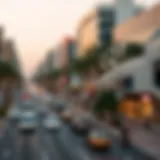 Overview of Khalid Bin Al Waleed Road showcasing vibrant life