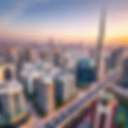 Aerial view of Dubai's skyline showcasing modern architecture
