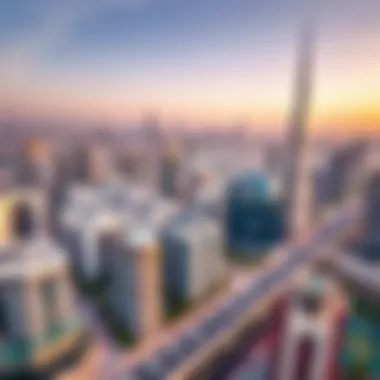 Aerial view of Dubai's skyline showcasing modern architecture