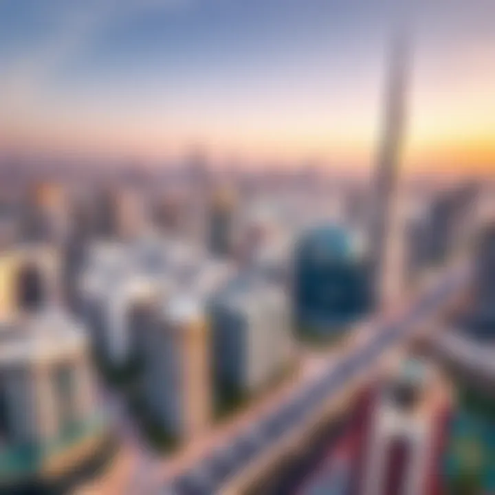 Aerial view of Dubai's skyline showcasing modern architecture