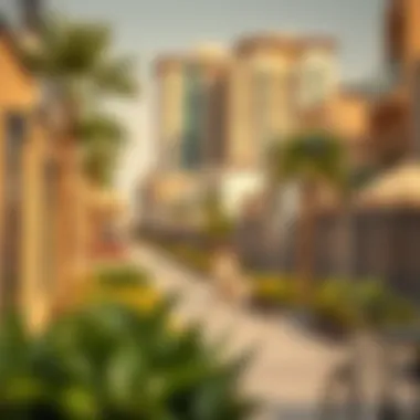 Vibrant community setting showcasing urban living in Dubai