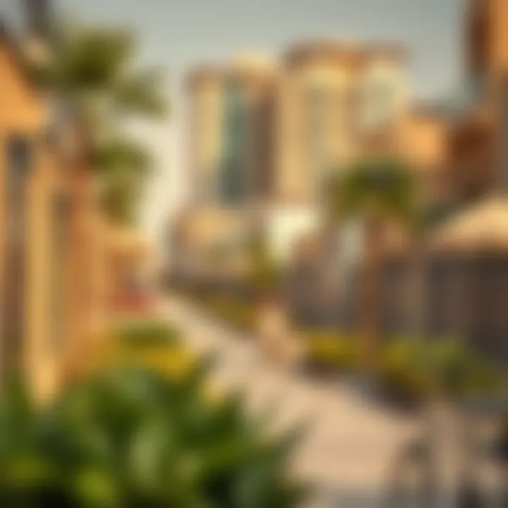 Vibrant community setting showcasing urban living in Dubai