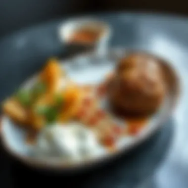 A beautifully styled plate of Kibbeh, a classic Lebanese dish