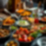 Traditional Lebanese Mezze A vibrant spread of traditional Lebanese mezze showcasing various dishes