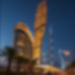 Stunning light commercial tower architecture in Dubai