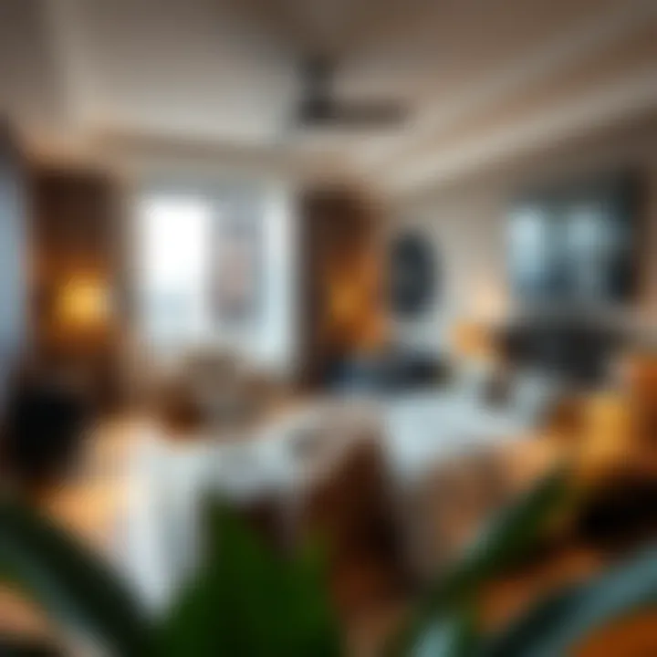 Inviting Bedroom Ambiance Cozy bedroom interior of a furnished apartment in Midtown