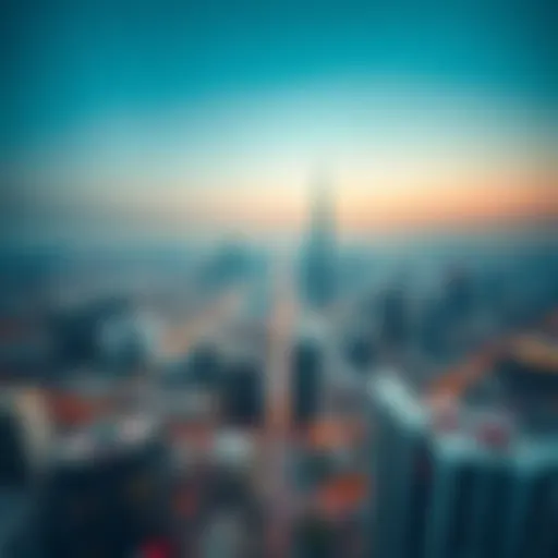 Aerial view of مركز الطوار القصيص showcasing its vibrant urban landscape