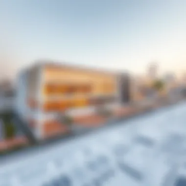 Architectural design blueprint representing innovative features of the project