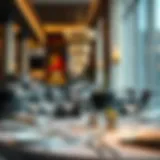 Elegant dining setting in a luxurious restaurant