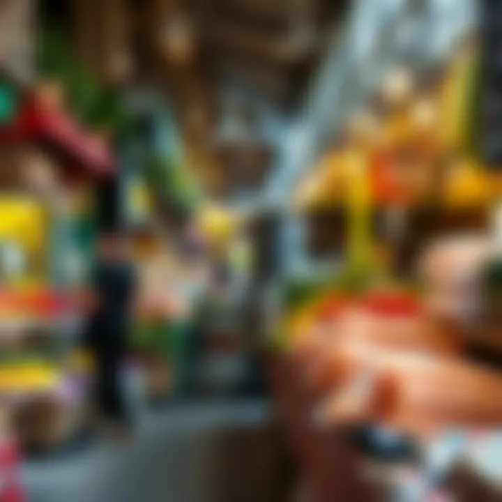 Authentic Local Flavors Vibrant local market showcasing fresh ingredients