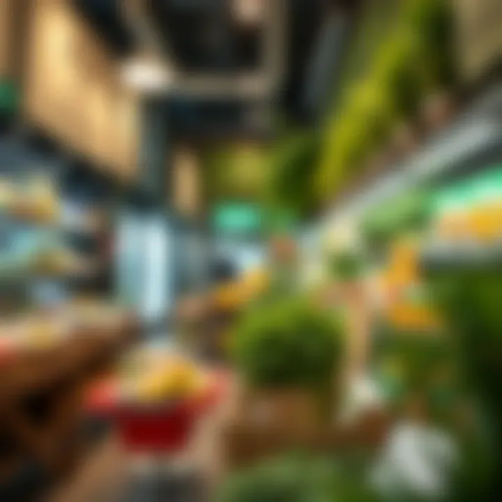 Sustainability in Organic Retail Eco-friendly packaging and products in an organic supermarket