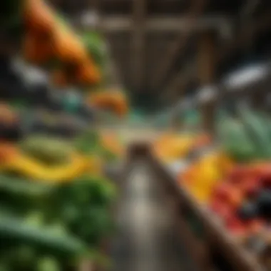 A Feast of Organic Produce Vibrant display of organic produce in a Dubai supermarket