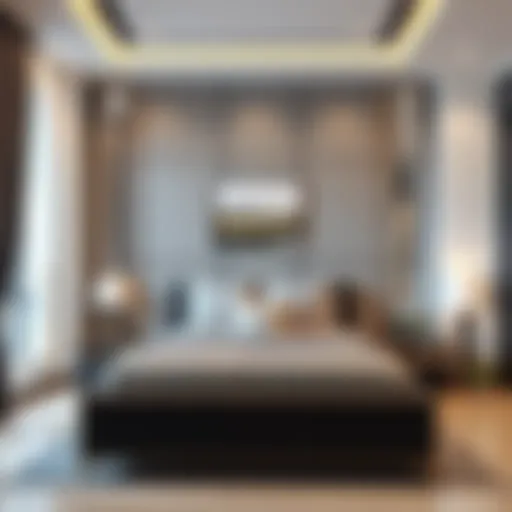 Stylish partition room showcasing versatile layout