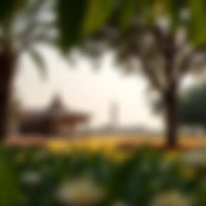 Serene park with beautiful landscaping and peaceful surroundings