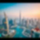 Aerial view of Dubai's skyline showcasing luxury real estate