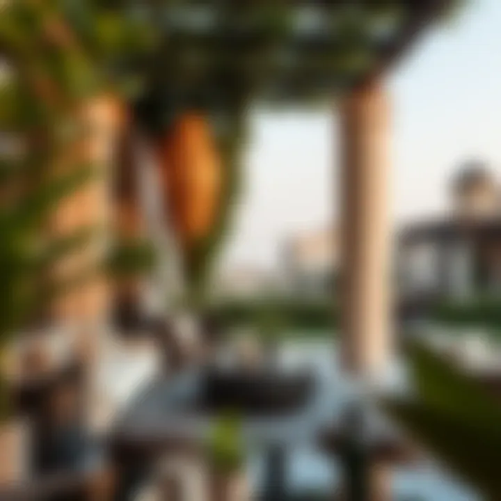 Chic Outdoor Seating Area with Art of Living Chic outdoor seating area with Art of Living pieces