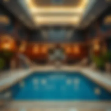 Amenities available in rental rooms in IMPZ, including a gym and pool.