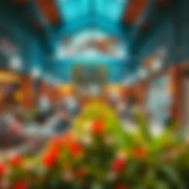 A vibrant community space in IMPZ with people enjoying recreational activities.