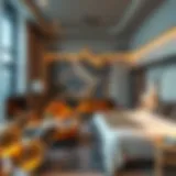 A modern room in Dubai's IMPZ showcasing elegant interior design and furnishings.