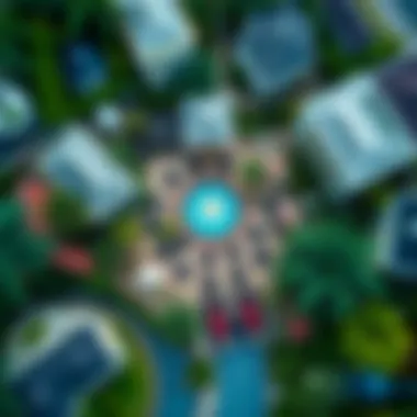 Aerial View of Discovery Gardens Aerial view of Discovery Gardens highlighting its layout and amenities