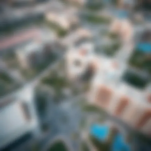 Aerial Perspective of Roxy Al Khawaneej Aerial view of Roxy Al Khawaneej showcasing the modern architecture and greenery