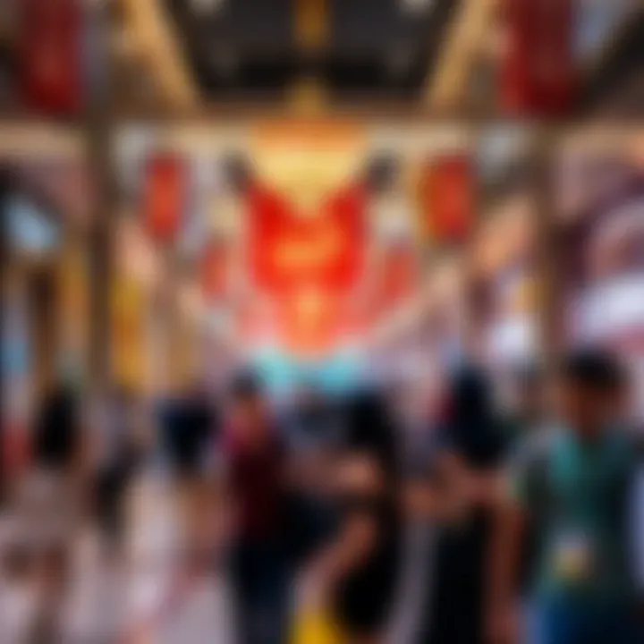 Vibrant Atmosphere of Shopping at سنشري مول Vibrant atmosphere showcasing shoppers enjoying their experience