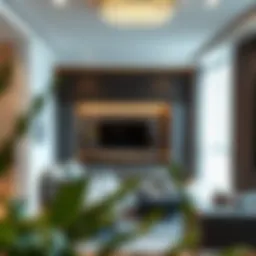 Luxurious serviced apartment interior showcasing modern design