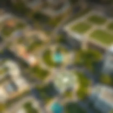 Aerial View of Sharjah Garden City Stunning aerial view of Sharjah Garden City showcasing its lush greenery and modern architecture