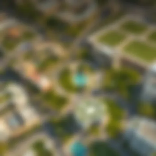 Aerial View of Sharjah Garden City Stunning aerial view of Sharjah Garden City showcasing its lush greenery and modern architecture