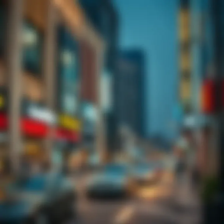 Vibrant commercial spaces on Sheikh Rashid Bin Saeed Street bustling with activity