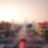 A panoramic view of Sheikh Rashid Bin Saeed Street showcasing Dubai's skyline
