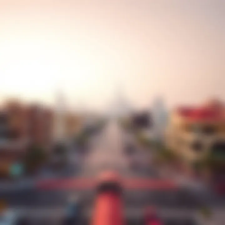 A panoramic view of Sheikh Rashid Bin Saeed Street showcasing Dubai's skyline
