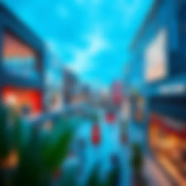 Diverse Retail Landscape within Malls Diverse retail options showcasing luxury and local brands