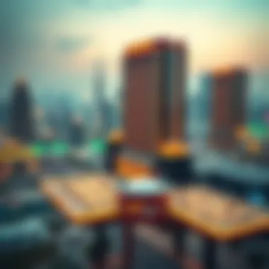 Souq Murshid: A Jewel in Dubai's Skyline A panoramic view of Souq Murshid set against the backdrop of Dubai's skyline, showcasing its growth