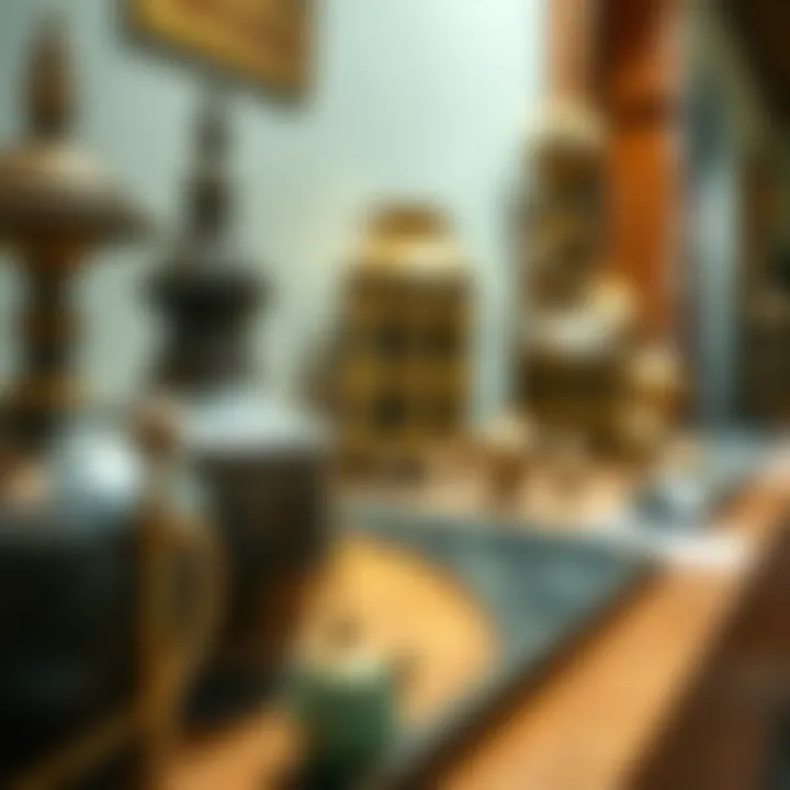 Traditional Artifacts of Dubai's History Detail of traditional artifacts illustrating Dubai's history