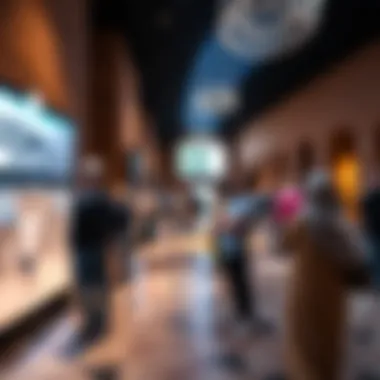 Interactive Museum Experience Visitors engaging with interactive displays at the museum