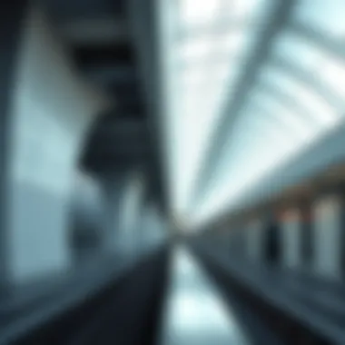 Modern Architecture of Dubai Metro Station Dubai Metro station interior showcasing modern architecture