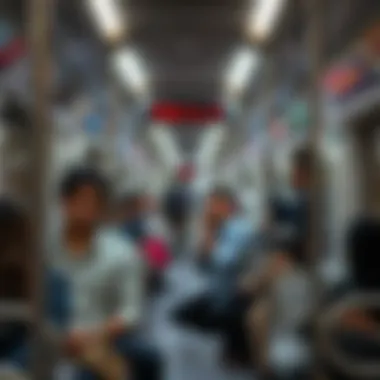Diverse Fare Categories in Dubai Metro Passengers using the Dubai Metro, highlighting diverse fare categories