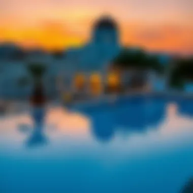 Sunset over بحيرة القدرة reflecting the vibrant colors of the sky