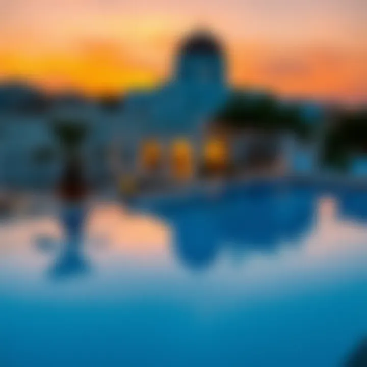 Sunset over بحيرة القدرة reflecting the vibrant colors of the sky