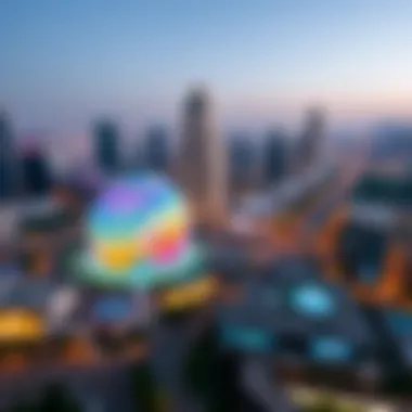 The Vibrant Community of JLT A panoramic view of the vibrant JLT community surrounding the Dome Tower.