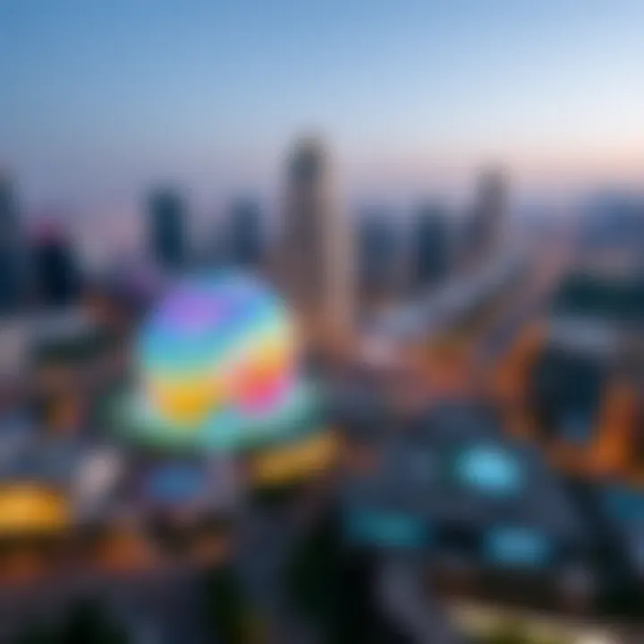 The Vibrant Community of JLT A panoramic view of the vibrant JLT community surrounding the Dome Tower.
