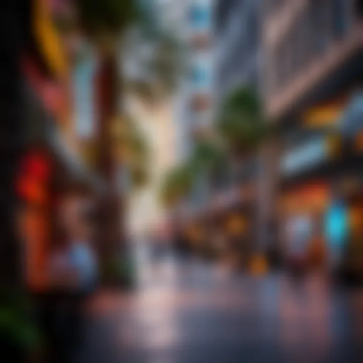 Vibrant Street Life at Pantheon Boulevard Vibrant street life at Pantheon Boulevard with cafes and shops